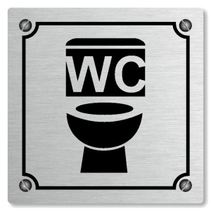 WC, 118x118mm, stříbrná, Kansas